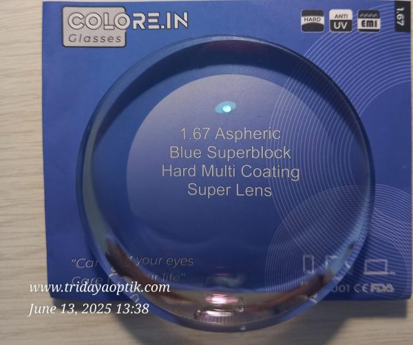 Lensa Aspheric High Index Bluecromic COLORE-IN